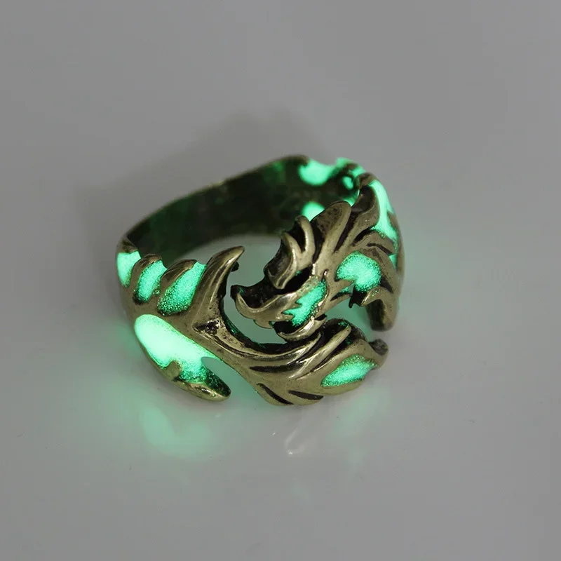 Punk fashion personality luminous dragon ring - Image 6