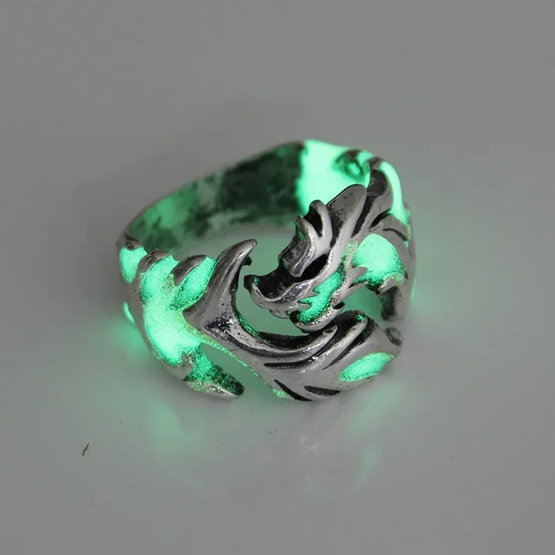 Punk fashion personality luminous dragon ring - Image 8